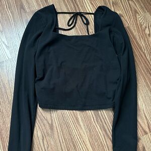 Garage Black Long Sleeve Top